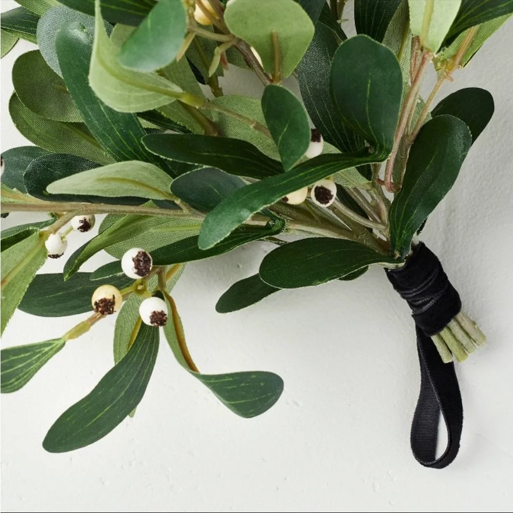 ✨Mistletoe Swag Bouquet with Black Velvet Ribbon - Hearth & Hand with Magnolia✨